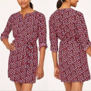 Loft Outlet Heart Patterned Shirtdress (belt is missing) 6P